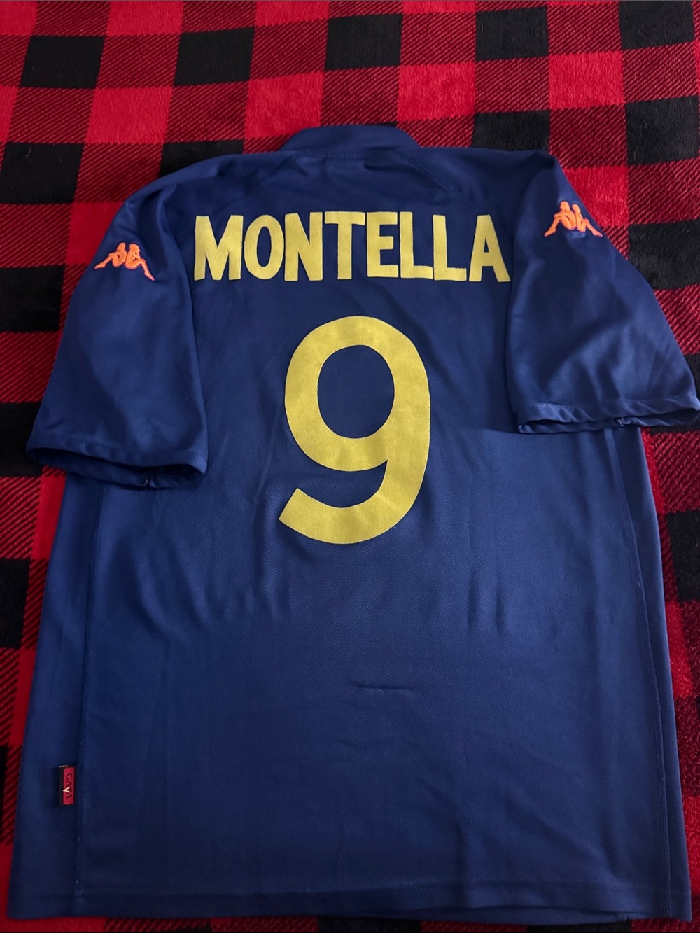 VINTAGE AS Roma #9 Vincenzo Montella 2000-01 Serie A Kappa Third Away Jersey